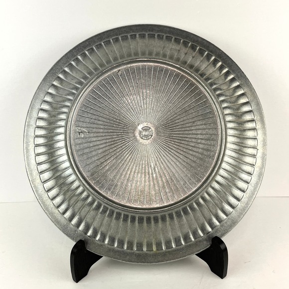 The Wilton Co. 13.5in Round Decorative Armetale Serving Tray - Picture 3 of 6